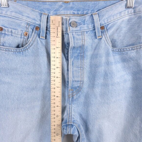 Levi's 501 150th Anniversary Edition Women’s Lt Blue Button Fly Jeans Size 29x30 - Picture 7 of 14